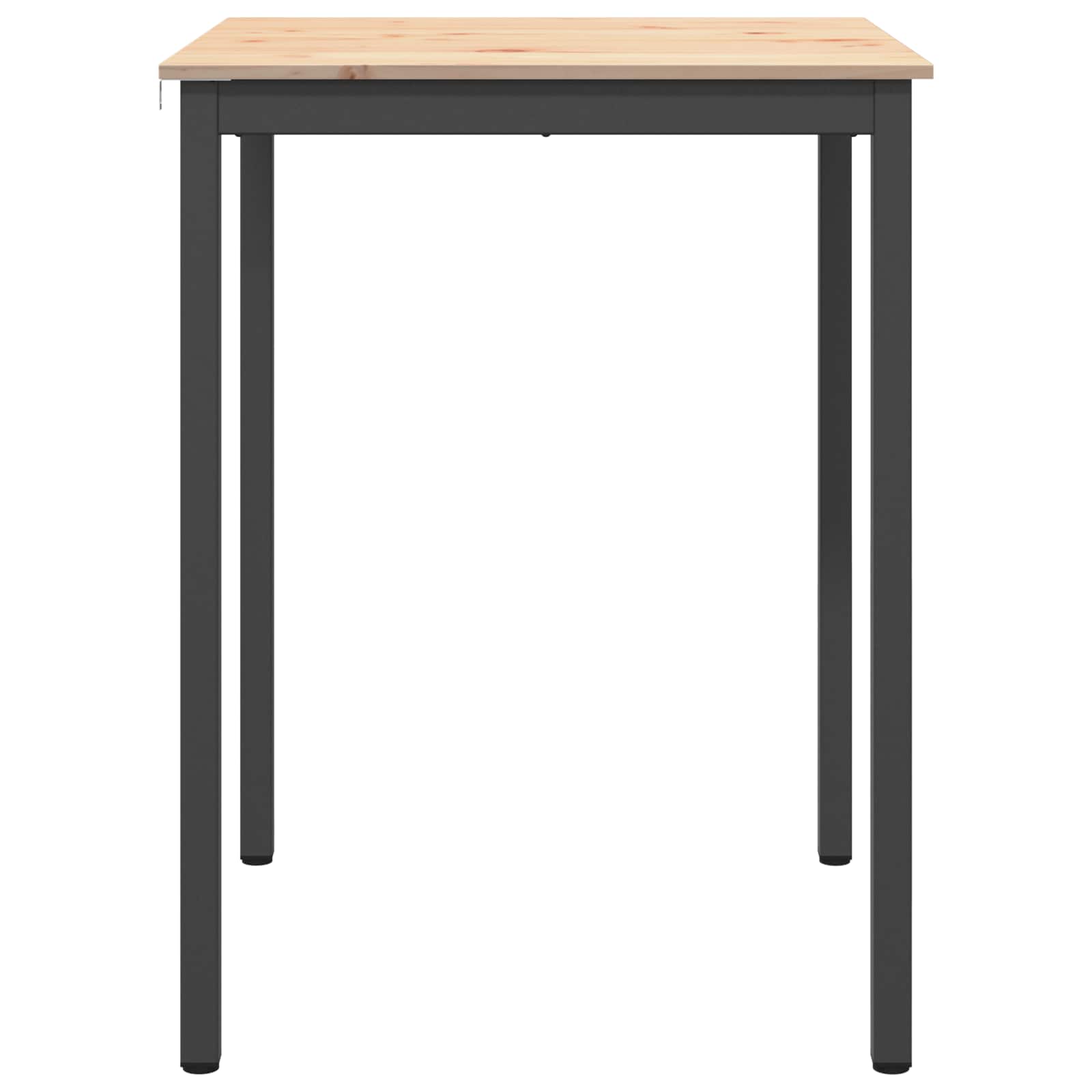 vidaXL Bar Table 80 x 80 x 105 cm Solid Pine Wood Natural Square 6