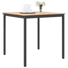 vidaXL Bar Table 110 x 110 x 105 cm Solid Pine Wood Natural Square 3