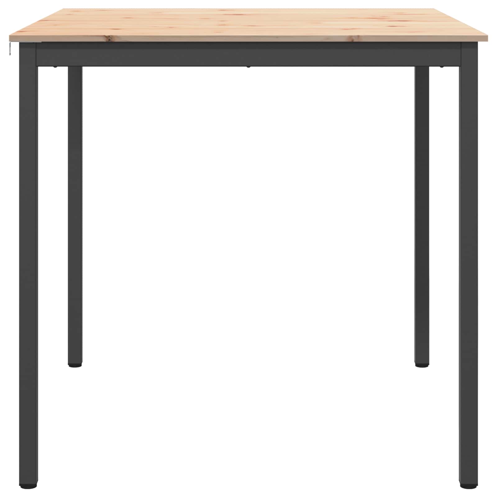 vidaXL Bar Table 110 x 110 x 105 cm Solid Pine Wood Natural Square 6