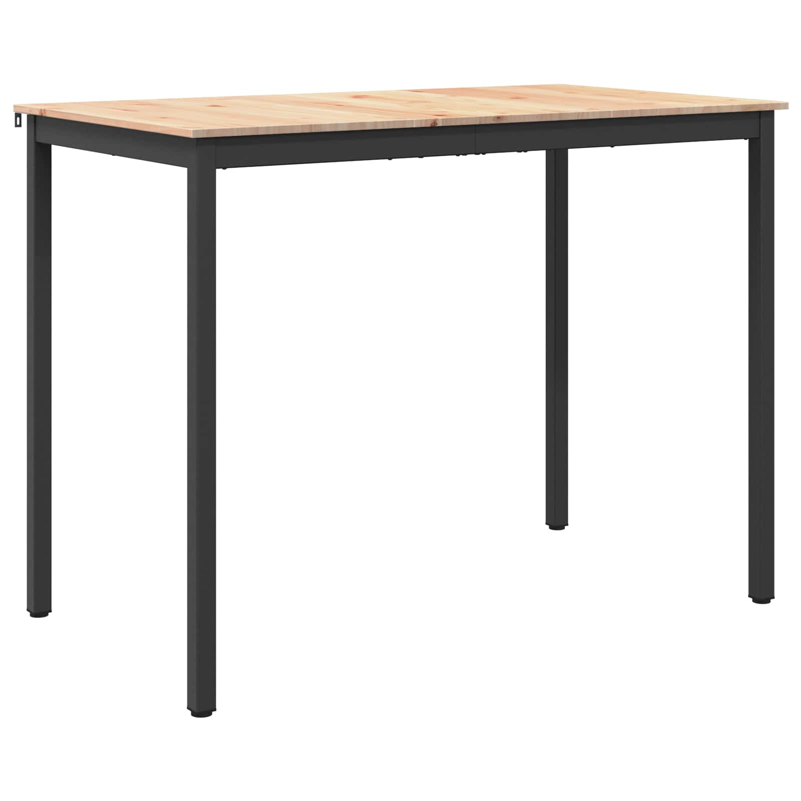 vidaXL Bar Table 140 x 80 x 105 cm Solid Pine Wood Natural Rectangular 2