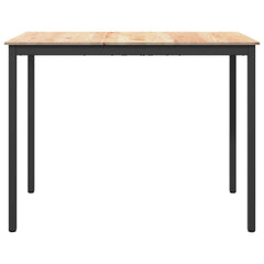 vidaXL Bar Table 140 x 80 x 105 cm Solid Pine Wood Natural Rectangular 5