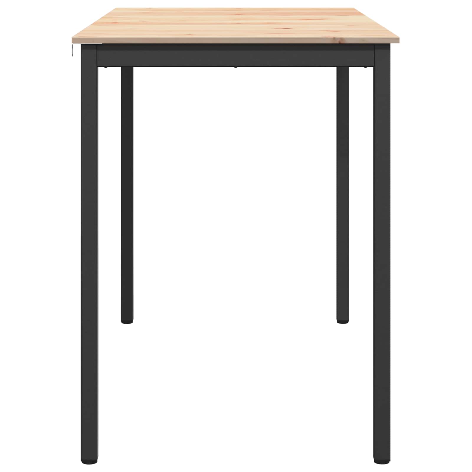 vidaXL Bar Table 140 x 80 x 105 cm Solid Pine Wood Natural Rectangular 6