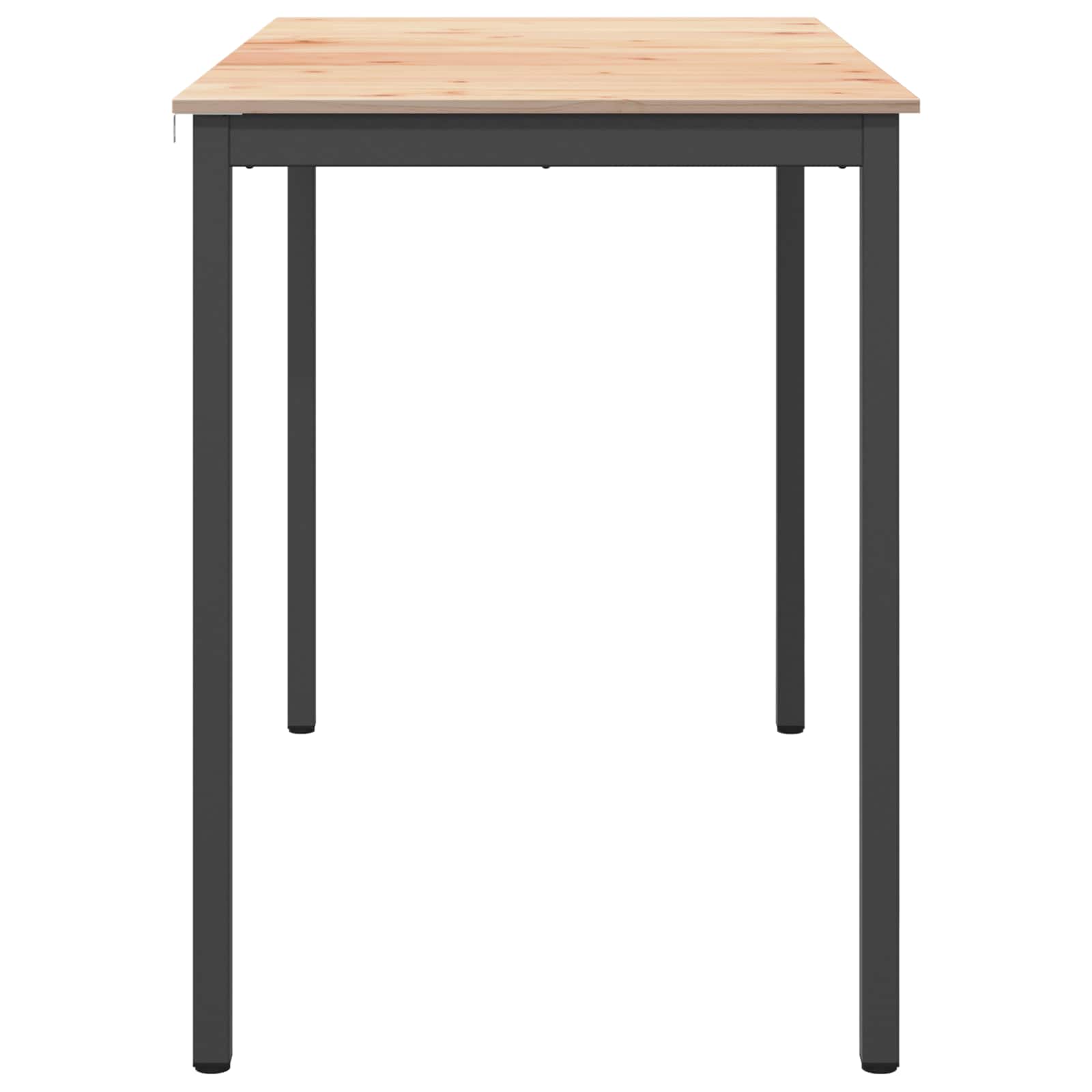 vidaXL Bar Table 150 x 80 x 105 cm Solid Pine Wood Natural Rectangular 6