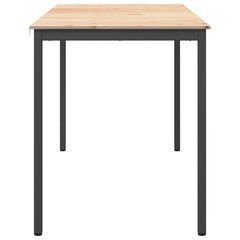 vidaXL Bar Table 180 x 90 x 105 cm Solid Pine Wood Natural Rectangular 6
