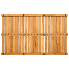 vidaXL Bath Mat Natural 80 x 50 cm Solid Acacia Wood 6