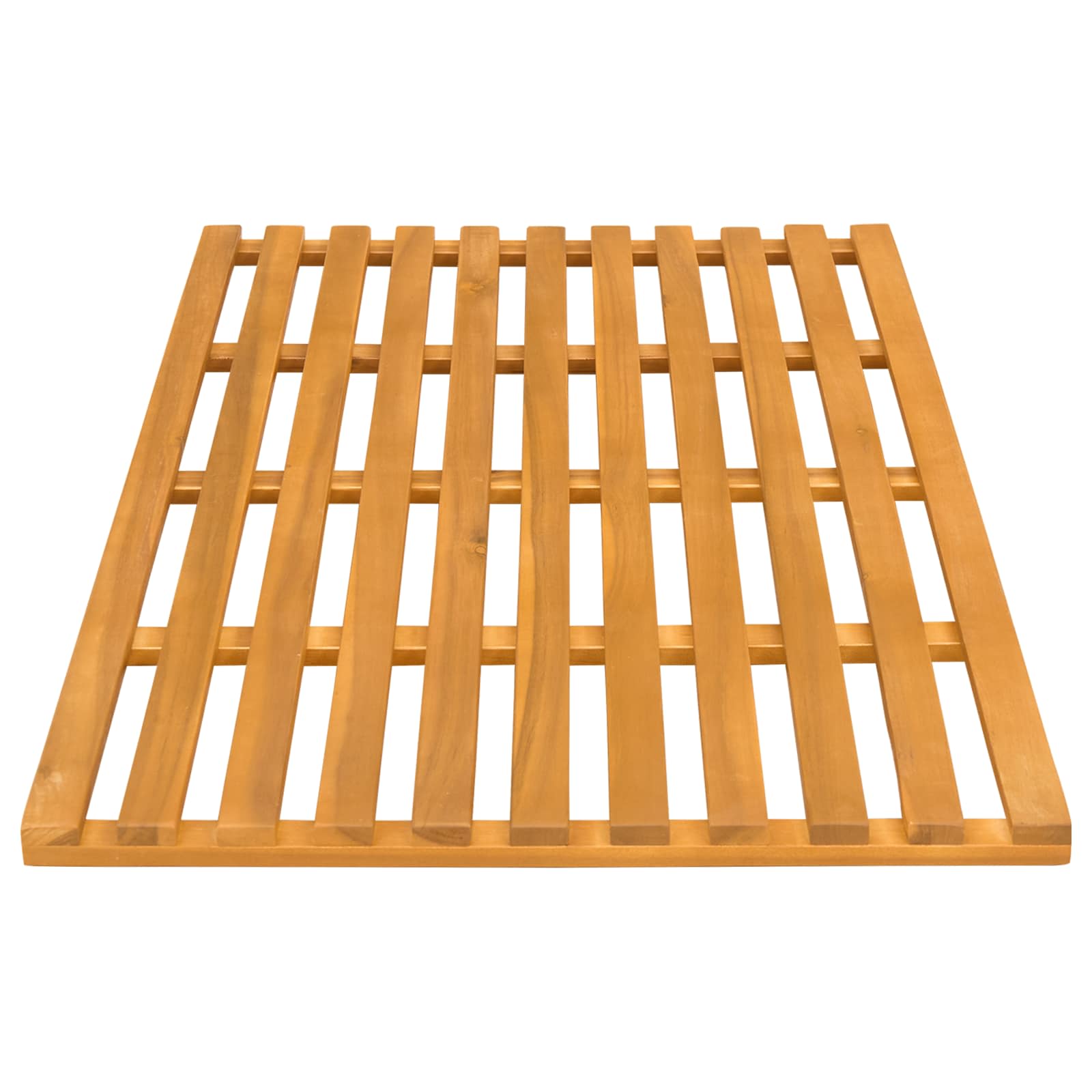 vidaXL Bath Mat Natural 100 x 53 cm Solid Acacia Wood 5