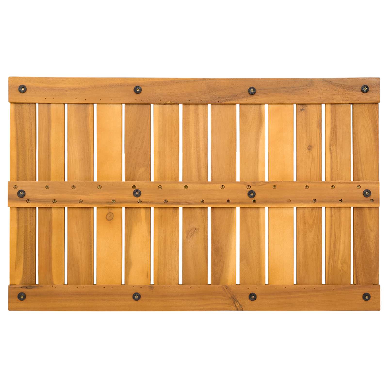 vidaXL Bath Mat Natural 80 x 50 cm Solid Acacia Wood 6