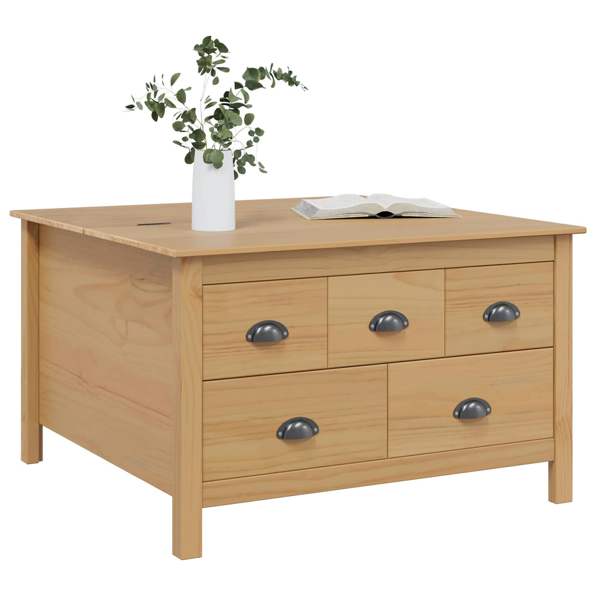 Coffee Table HILL 79.5 x 79.5 x 49 cm Honey brown