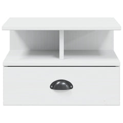 vidaXL Bedside Cabinet HILL White 40 x 31 x 27 cm Solid Pine Wood 5