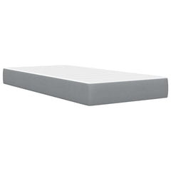 vidaXL Bed Frame with Mattress Light Grey 90 x 190 cm Fabric 5