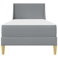 vidaXL Bed Frame with Mattress Light Grey 90 x 190 cm Fabric 6