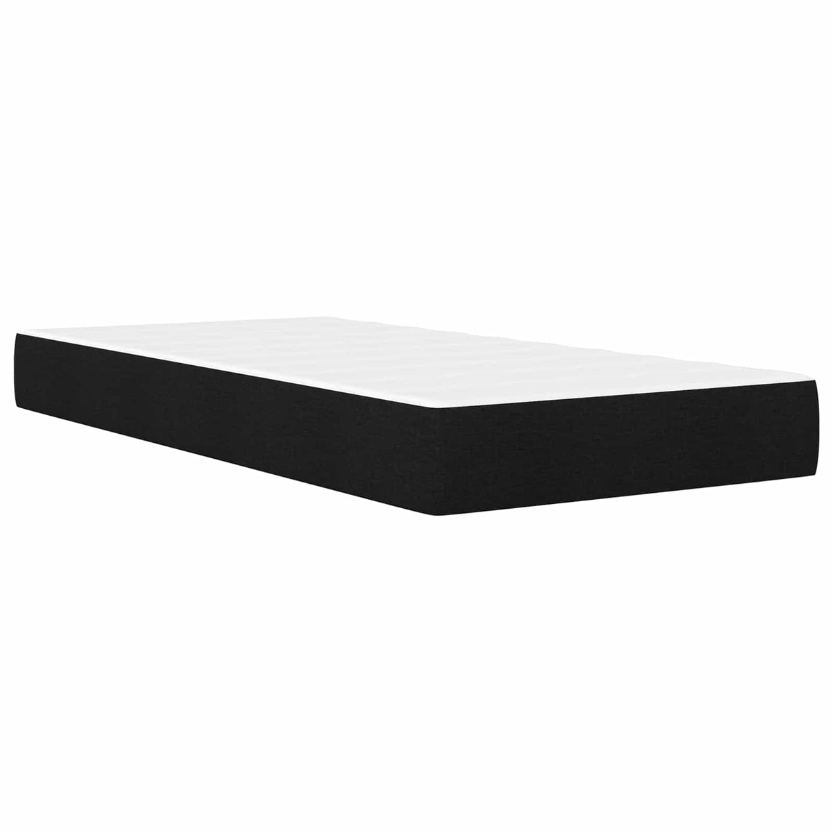 vidaXL Bed Frame with Mattress with Headboard Black 90 x 190 cm Fabric 5