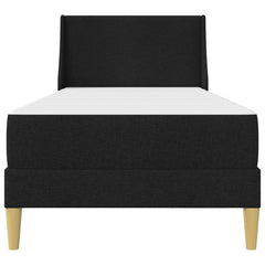 vidaXL Bed Frame with Mattress with Headboard Black 90 x 190 cm Fabric 6