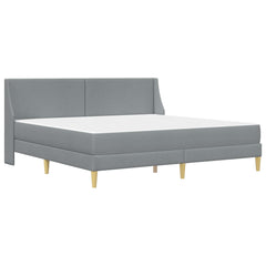 vidaXL Bed Frame with Mattress Light Grey 180 x 200 cm Fabric 3