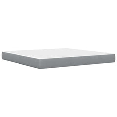 vidaXL Bed Frame with Mattress Light Grey 180 x 200 cm Fabric 5