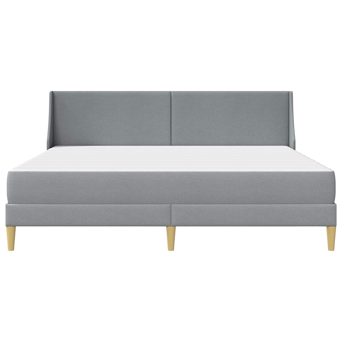vidaXL Bed Frame with Mattress Light Grey 180 x 200 cm Fabric 6