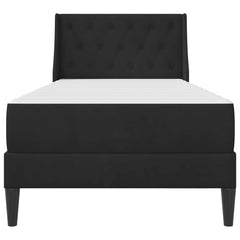 vidaXL Bed Frame with Mattress with Headboard Black 90 x 190 cm Velvet 6