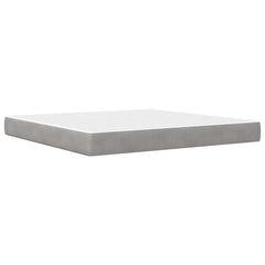 vidaXL Bed Frame with Mattress Light Grey 180 x 200 cm Velvet 5
