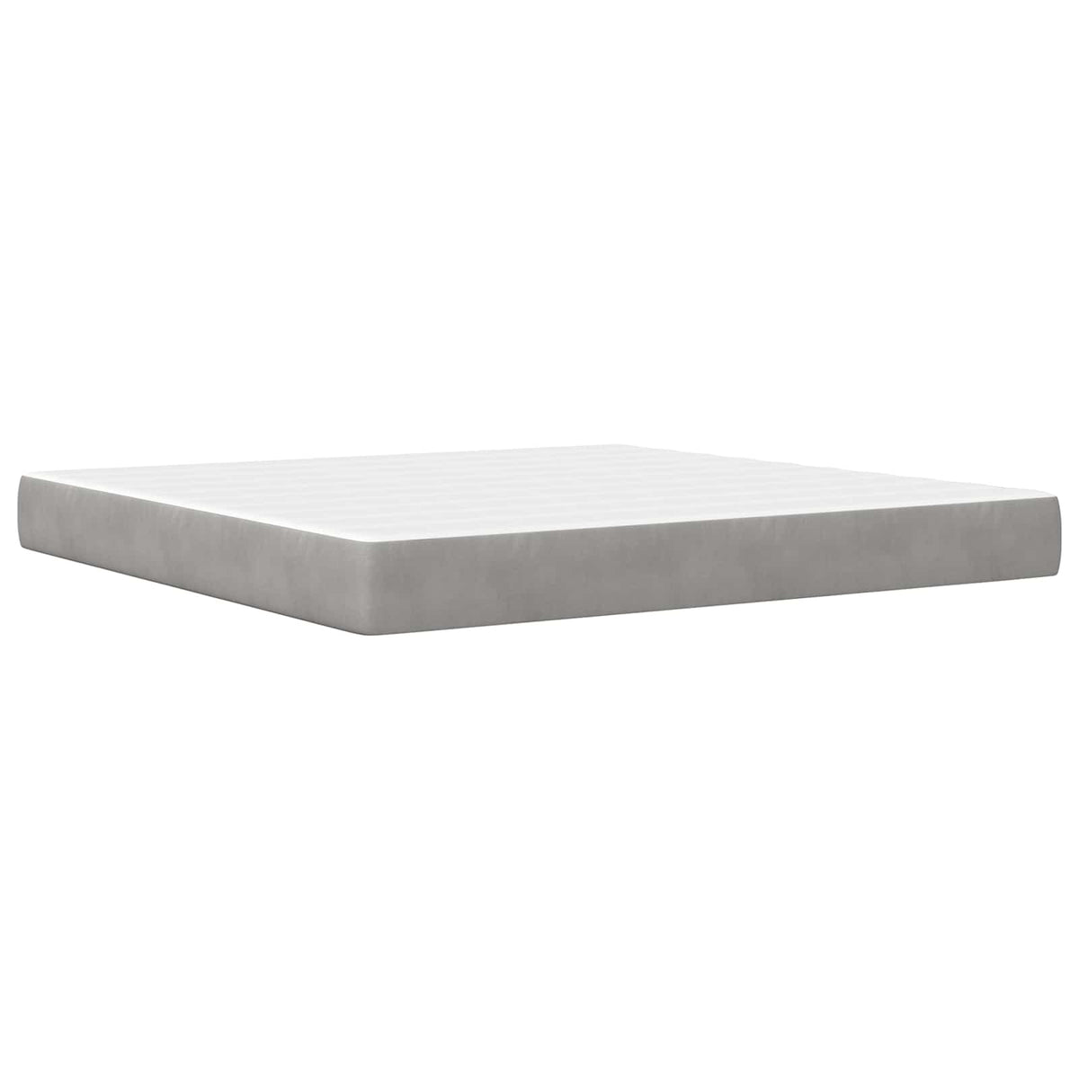vidaXL Bed Frame with Mattress Light Grey 180 x 200 cm Velvet 5