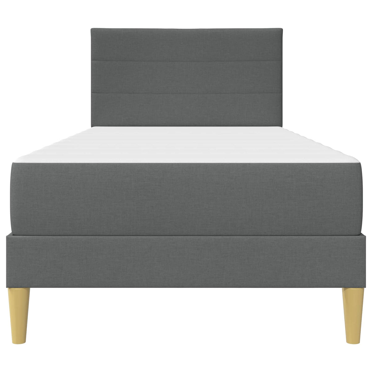 Bed Frame with Mattress 90 x 190 cm Fabric Dark grey 3FT Single