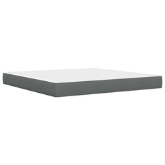 vidaXL Bed Frame with Mattress Dark Grey Fabric 5