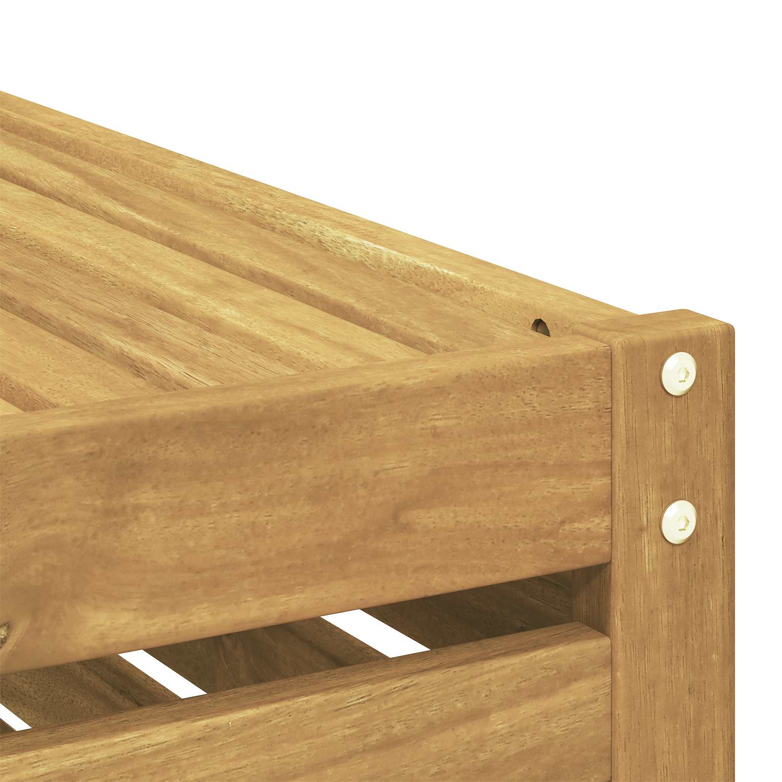 vidaXL Outdoor Table Solid Acacia Wood White 79 x 79 x 37 cm 5