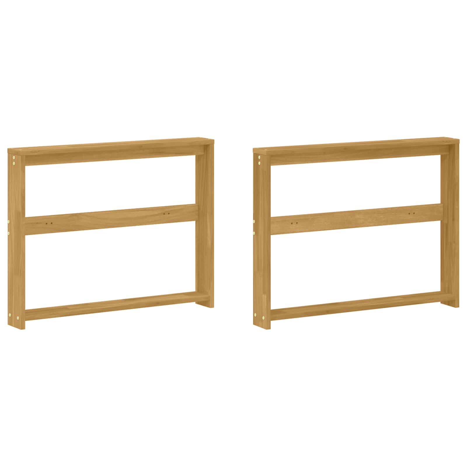 vidaXL Armrests Module 2 pcs White 78.5 x 10 x 61 cm Solid Acacia Wood 2