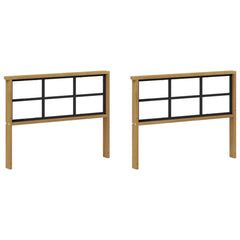vidaXL Armrests Module 2 pcs White 80 x 6 x 61 cm Solid Acacia Wood 2