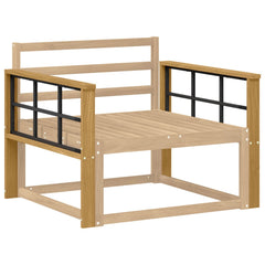 vidaXL Armrests Module 2 pcs White 80 x 6 x 61 cm Solid Acacia Wood 3