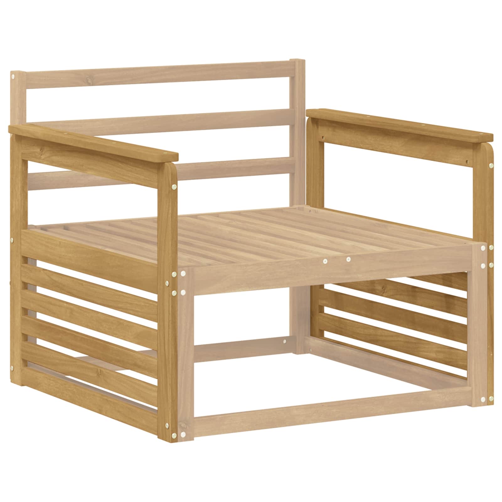 vidaXL Armrests Module 2 pcs White 79 x 6 x 61 cm Solid Acacia Wood 3