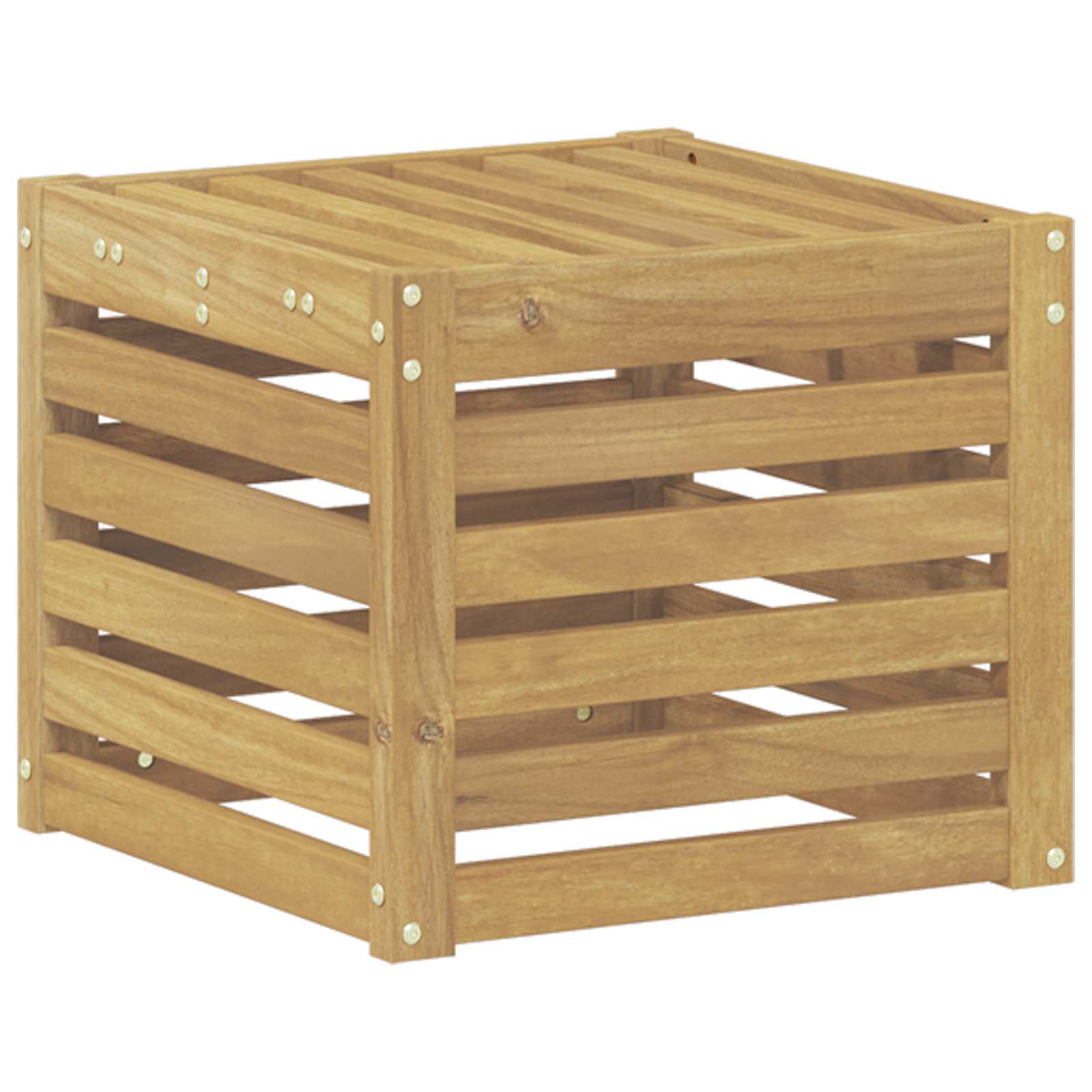 vidaXL Outdoor Sofa Set White 35 x 38 x 37 cm Solid Acacia Wood 2