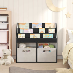 Kids Bookshelf 72.5 x 29.5 x 69 cm Engineered Wood Black