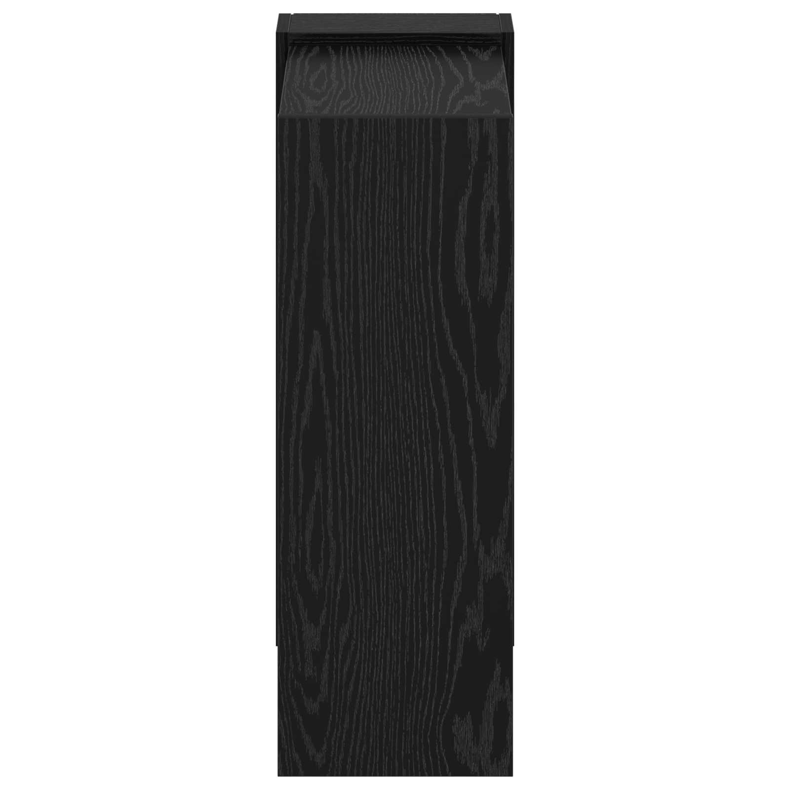 vidaXL Bookshelf 2-Tier 52 x 25 x 71.5 cm Engineered Wood Black Oak 6