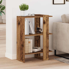 vidaXL Bookshelf 2-Tier 52 x 25 x 71.5 cm Engineered Wood Old Wood 4