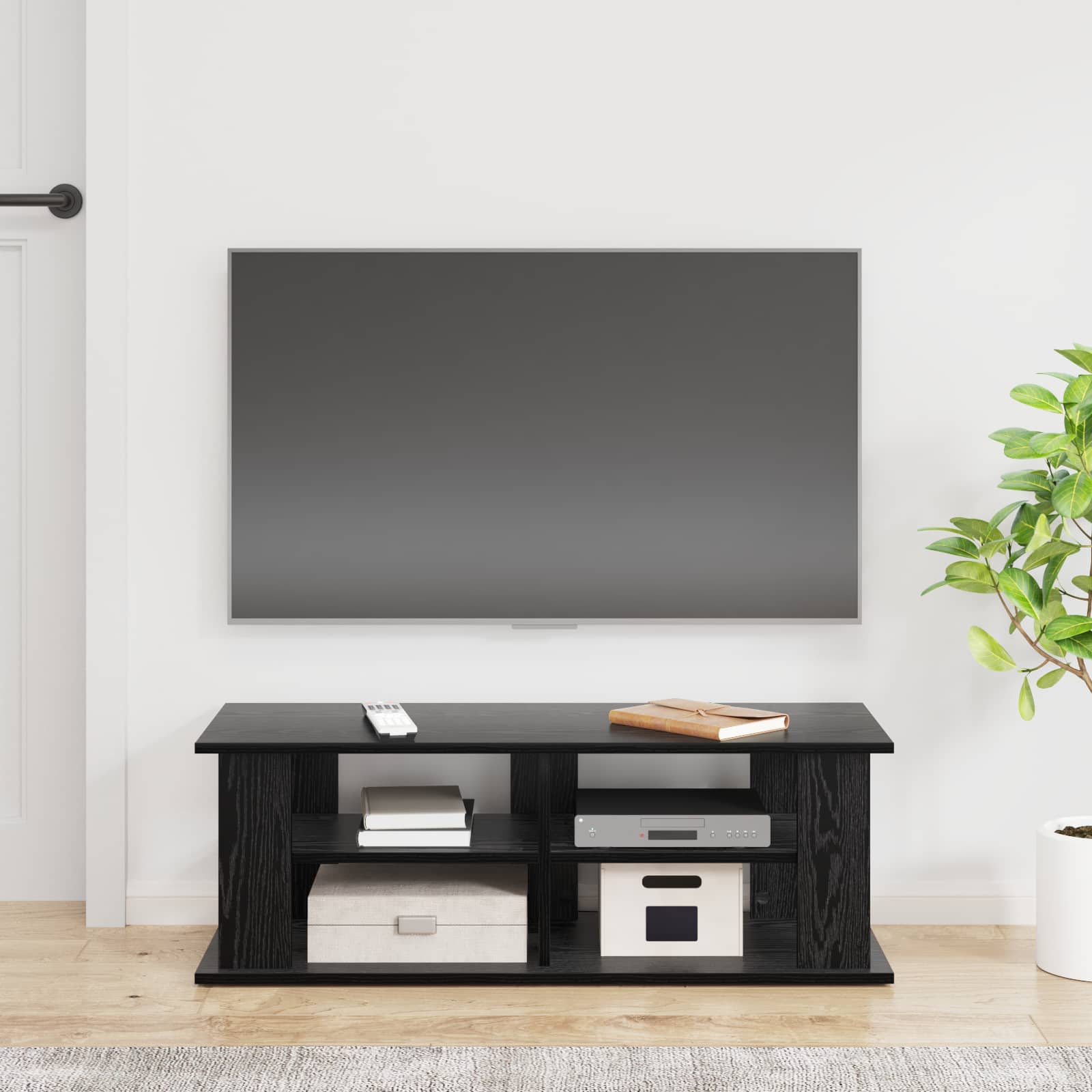 vidaXL TV stand Black Oak 96 x 35 x 33.5 cm 4