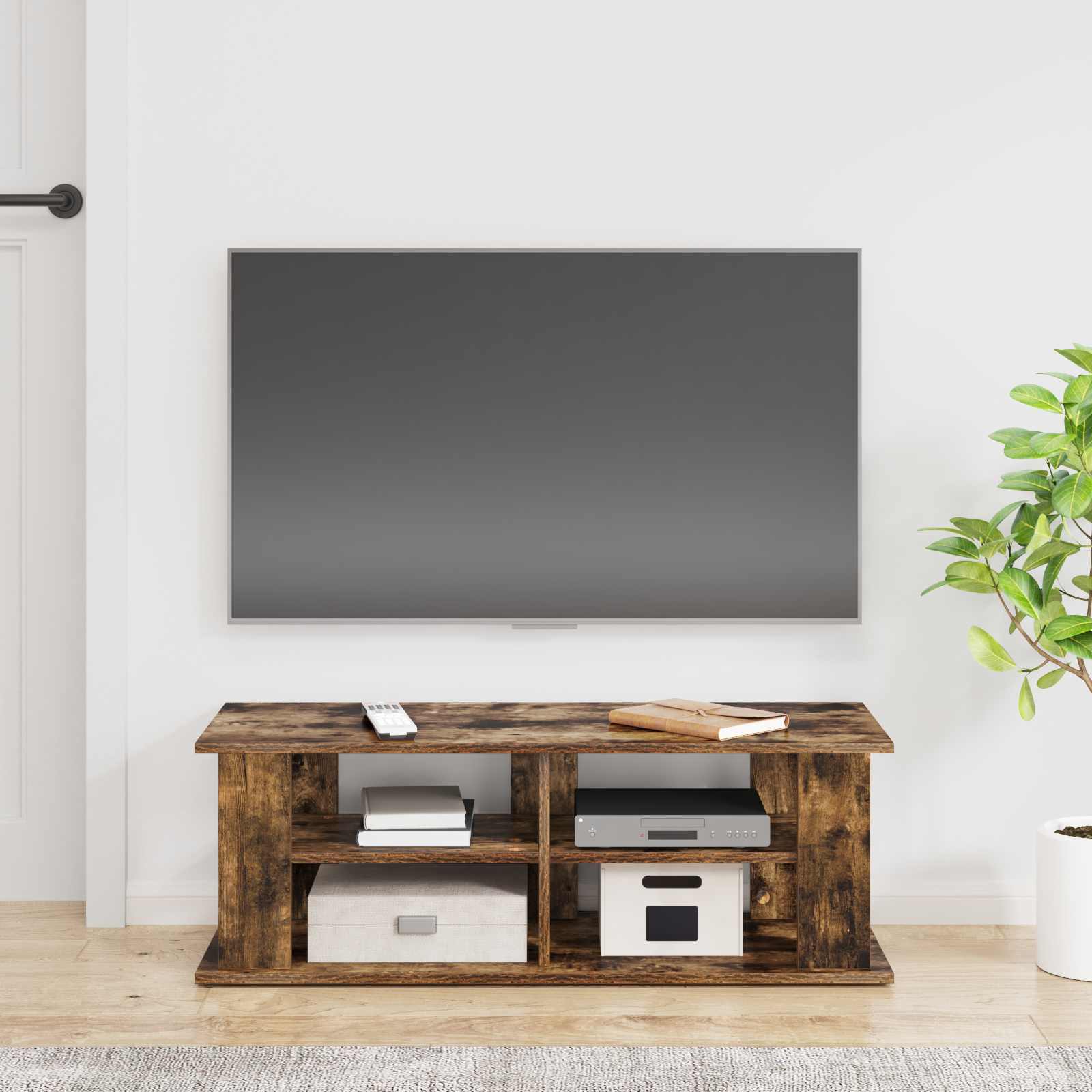 vidaXL TV stand Smoked Oak 96 x 35 x 33.5 cm 4