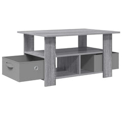 vidaXL Coffee Table Grey Sonoma 77 x 55 x 42 cm Engineered Wood 4