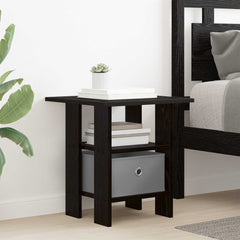 vidaXL Bedside Table 2 pcs Black Oak 41 x 40 x 45 cm Engineered Wood 4