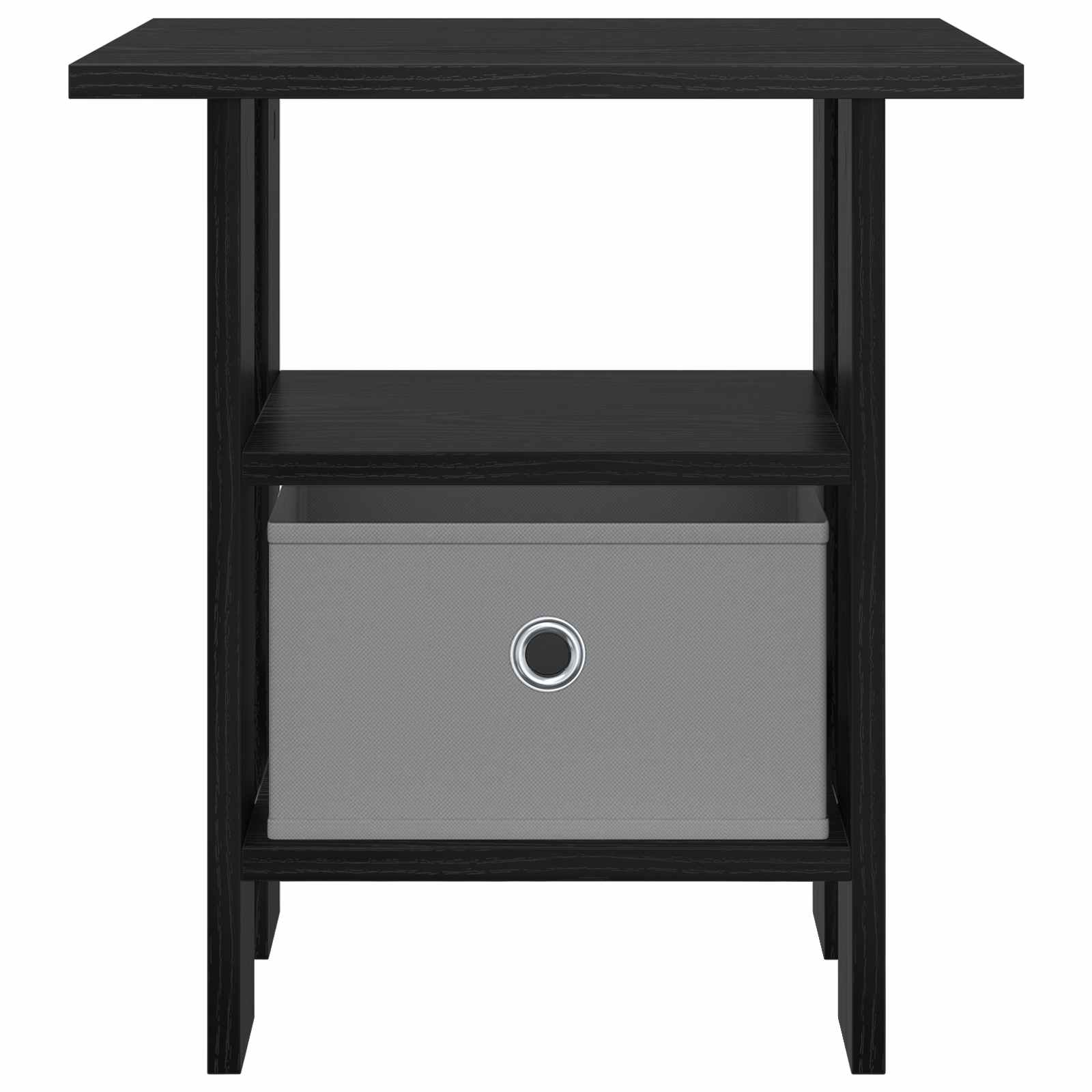 vidaXL Bedside Table 2 pcs Black Oak 41 x 40 x 45 cm Engineered Wood 6