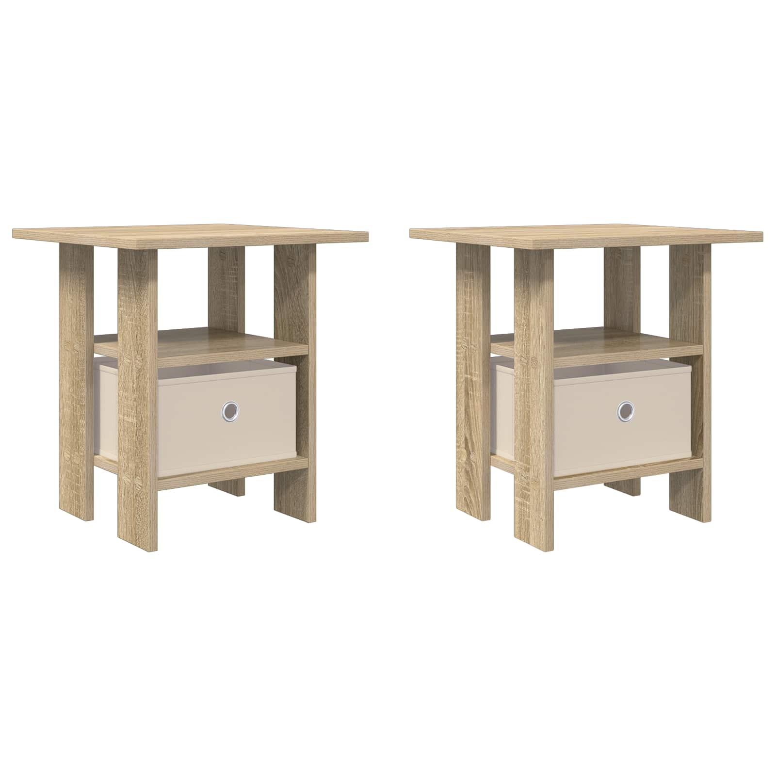 vidaXL Bedside Table 2 pcs Sonoma Oak 41 x 40 x 45 cm Engineered Wood 2