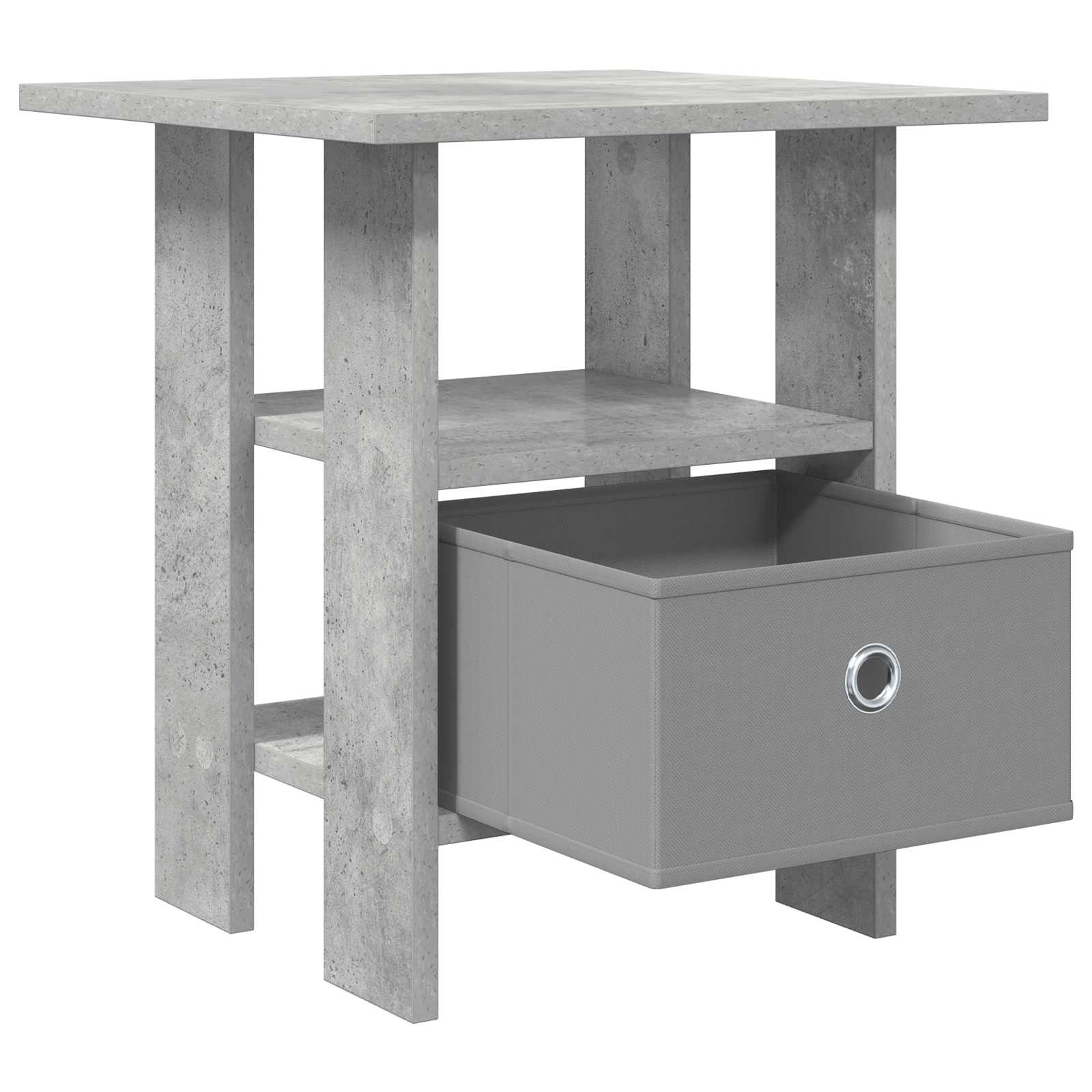 vidaXL Bedside Table 2 pcs Concrete Grey 41 x 40 x 45 cm 5