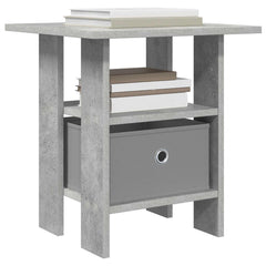 vidaXL Bedside Table 2 pcs Concrete Grey 41 x 40 x 45 cm 3