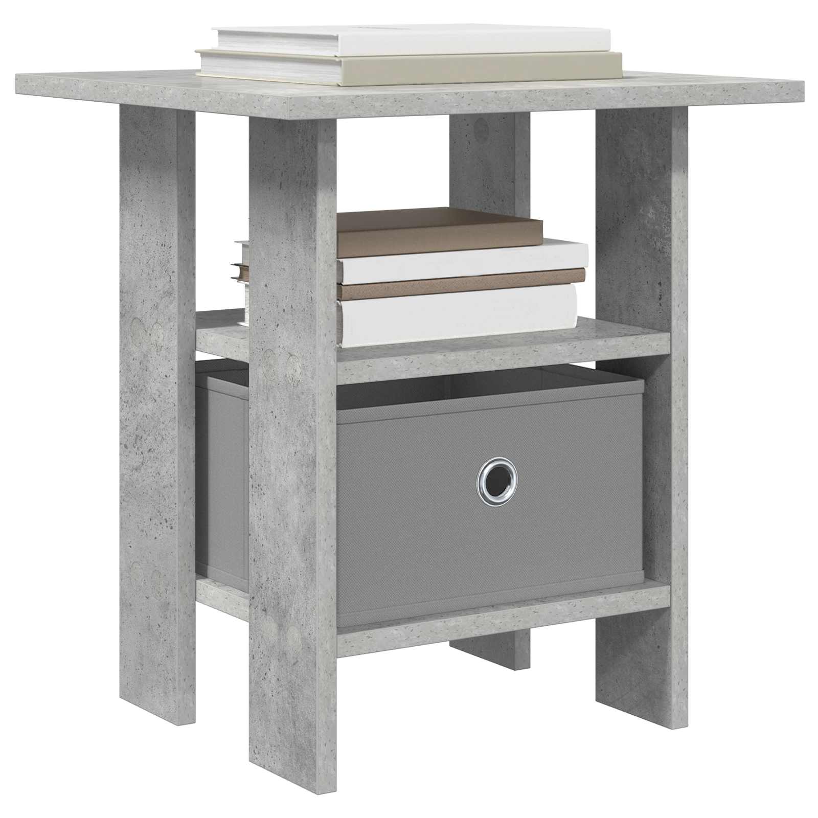 vidaXL Bedside Table 2 pcs Concrete Grey 41 x 40 x 45 cm 3