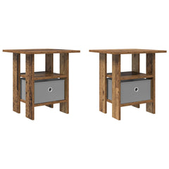 vidaXL Bedside Table 2 pcs Old Wood 41 x 40 x 45 cm Engineered Wood 2