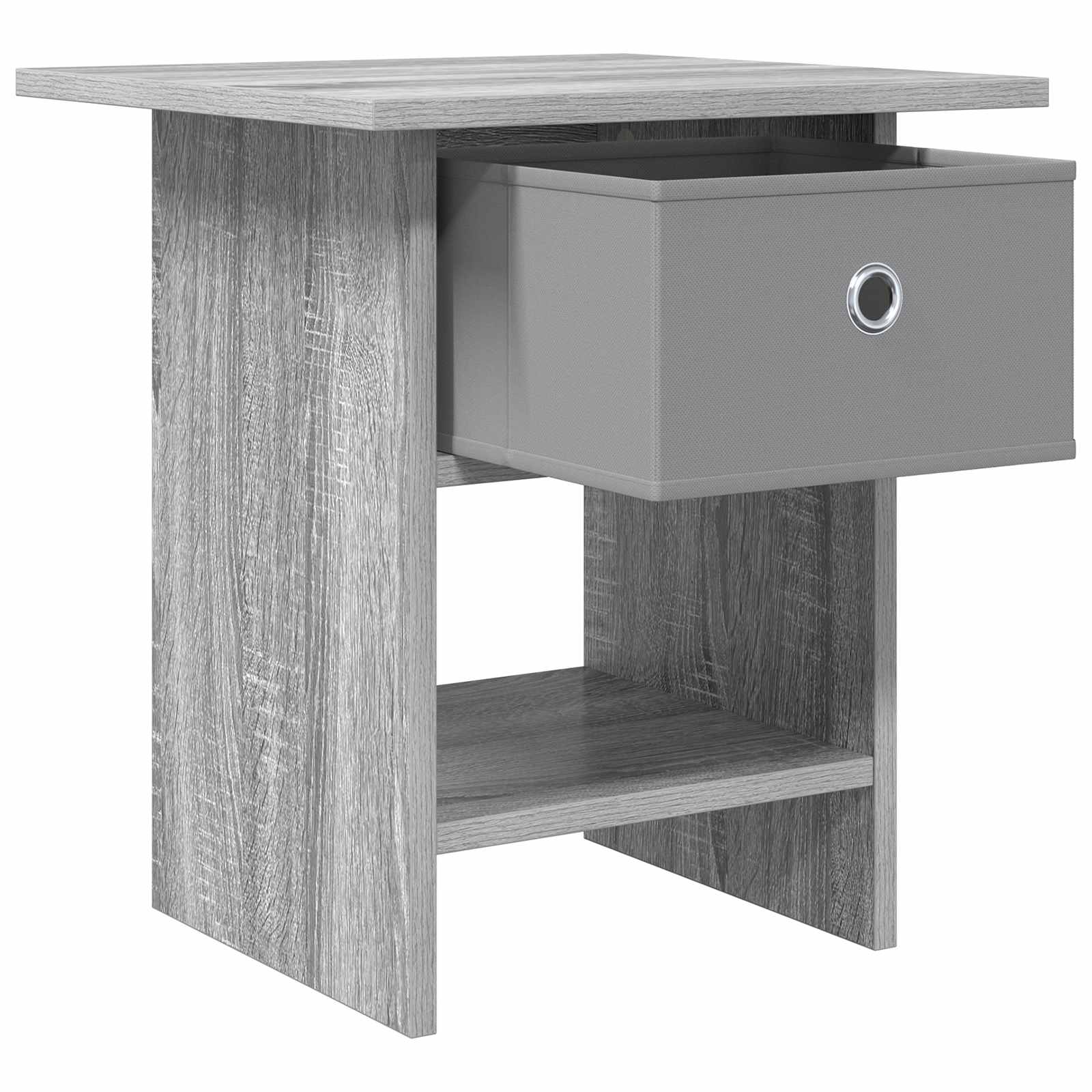 vidaXL Bedside Table Grey Sonoma 41 x 40 x 45 cm Engineered Wood 5