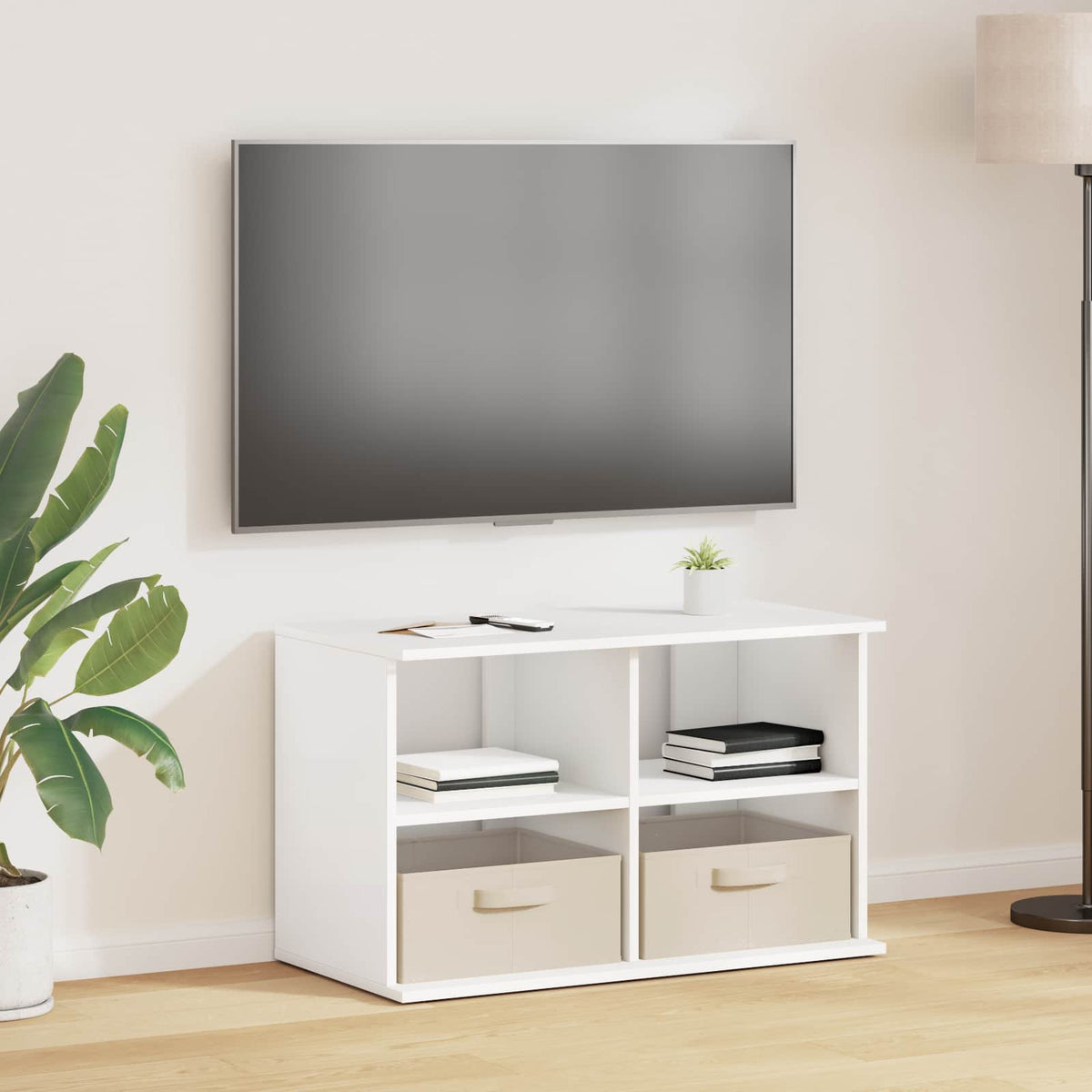 TV stand with Drawer 79 x 40 x 48 cm White