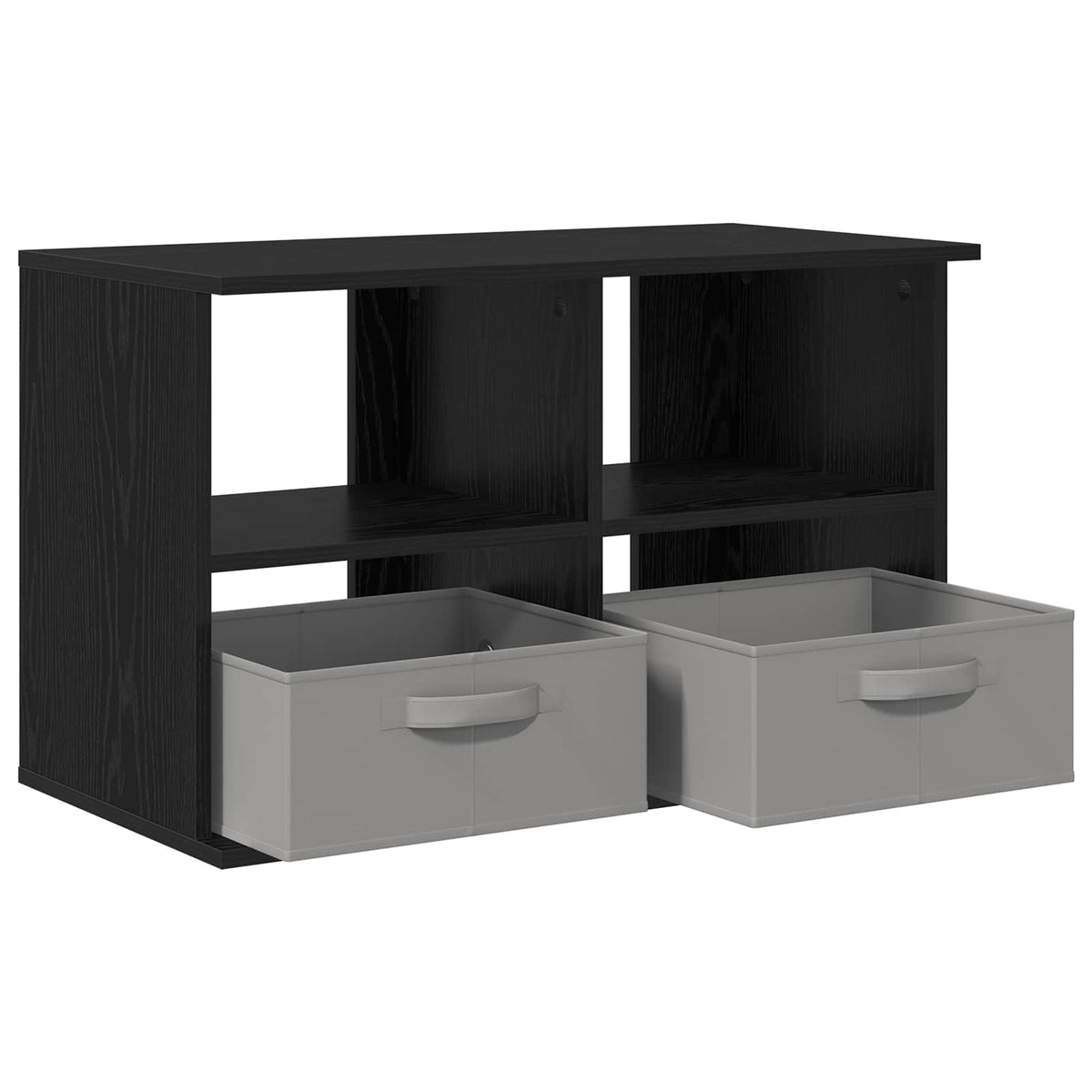 TV stand with Drawer 79 x 40 x 48 cm Black oak