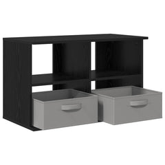 TV stand with Drawer 79 x 40 x 48 cm Black oak