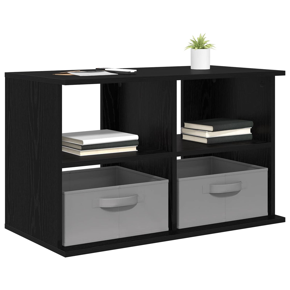 TV stand with Drawer 79 x 40 x 48 cm Black oak