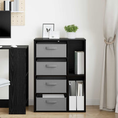 vidaXL Sideboard Black Oak 60 x 33.5 x 84 cm 4